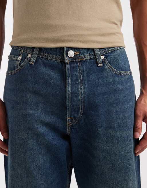Jack & Jones – Ted – Niebieskie luźne jeansy o prostym kroju, 4 z 5