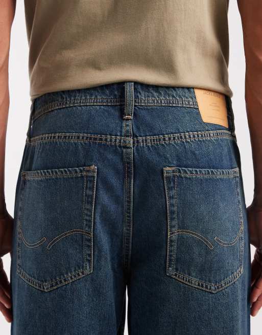 Jack & Jones – Ted – Niebieskie luźne jeansy o prostym kroju, 5 z 5