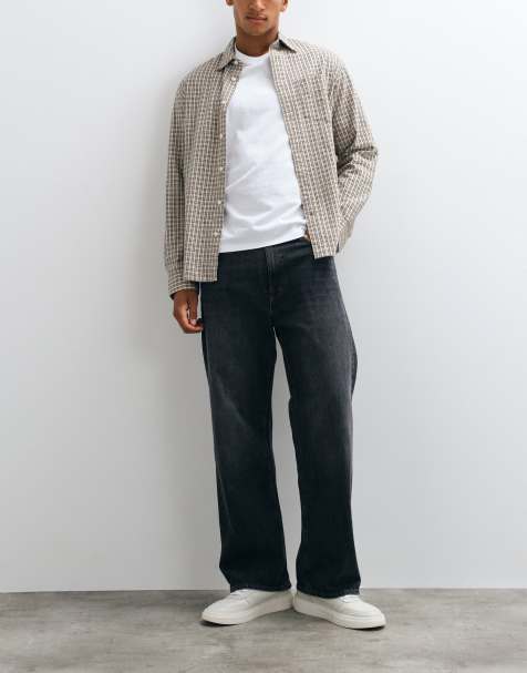 Jack & Jones Ted relaxed straight jeans i vasket sort - view 1