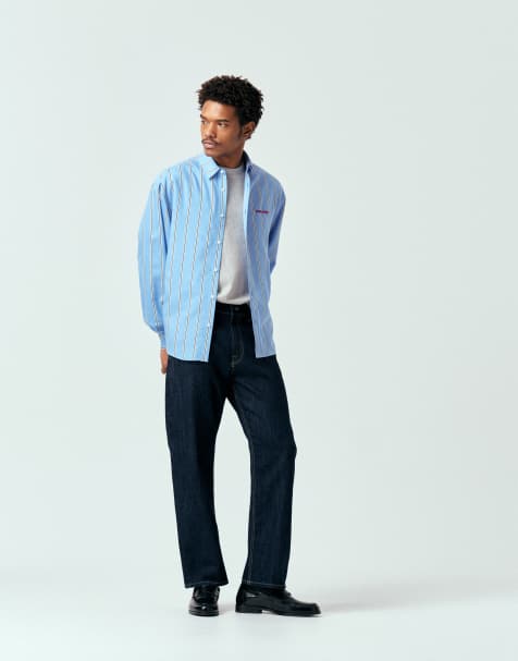 Jack & Jones Ted relaxed straight jean in dark blue