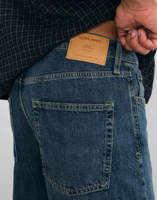 Jack & Jones Ted relaxed straight jeans in mid blue , 2 of 5