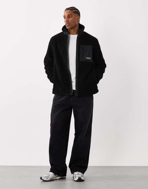 Jack & Jones teddy fleece in black, 2 of 5