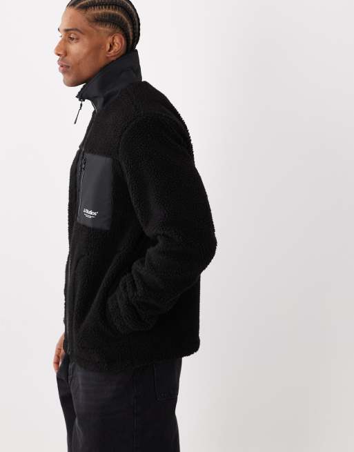 Jack & Jones teddy fleece in black, 4 of 5