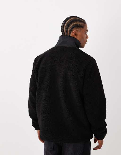 Jack & Jones teddy fleece in black, 5 of 5