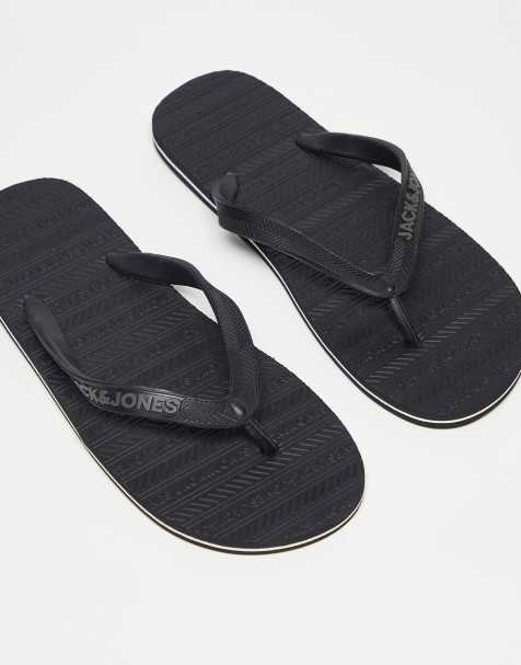 Jack & Jones - Teenslippers met logo in zwart - view 1