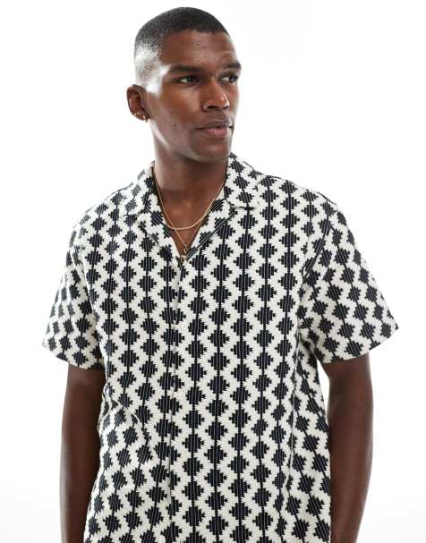 Jack & Jones texture shirt in black