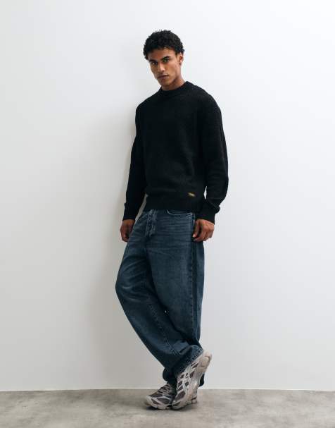 Jack & Jones textured jumper in dark grey - view 1