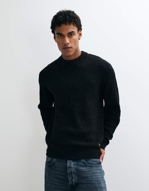 Jack & Jones textured jumper in dark grey, 2 of 5