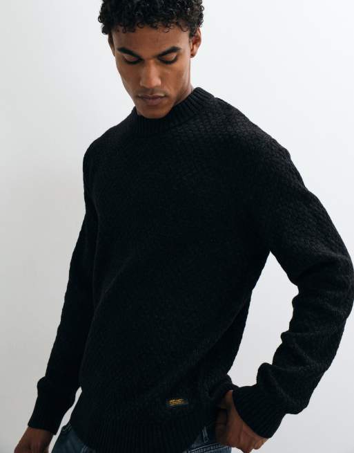 Jack & Jones textured jumper in dark grey, 3 of 5