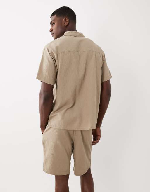 Jack & Jones textured shirt in beige (part of a set) , 5 of 5