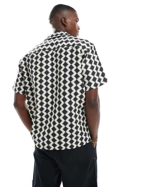 Jack & Jones textured shirt in black
