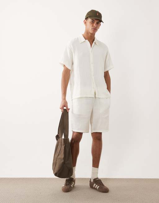 Jack & Jones textured shirt in cream (part of a set), 2 of 5