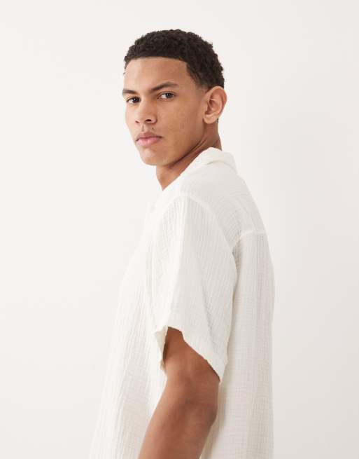 Jack & Jones textured shirt in cream (part of a set), 4 of 5