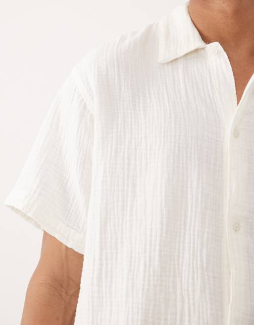 Jack & Jones textured shirt in cream (part of a set), 5 of 5