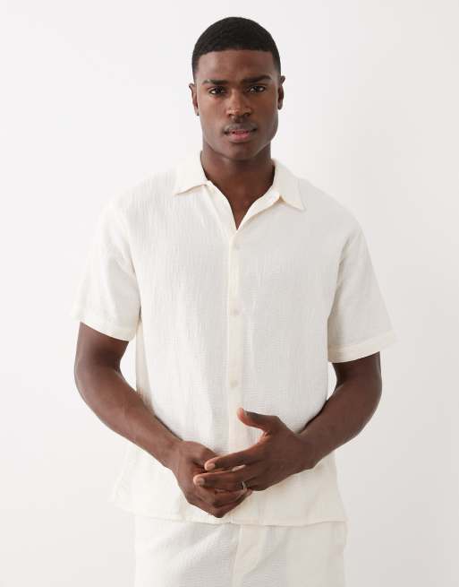 Jack & Jones textured shirt in cream - part of a set, 2 of 5
