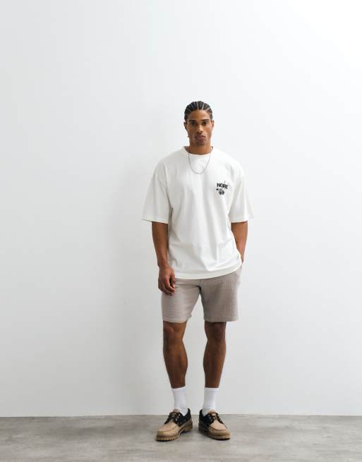 Jack & Jones textured shorts in beige