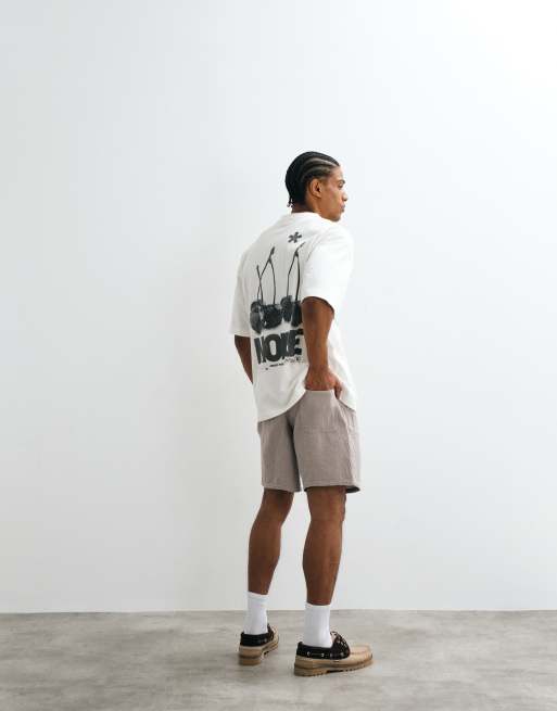 Jack & Jones textured shorts in beige, 5 of 5