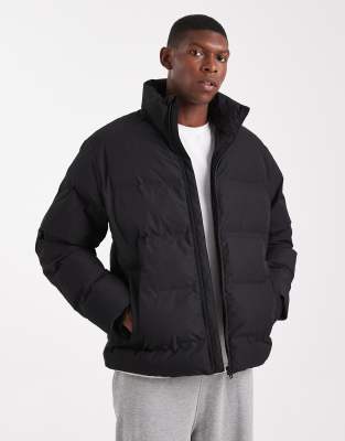 Jack & Jones Thick Puffer In Black