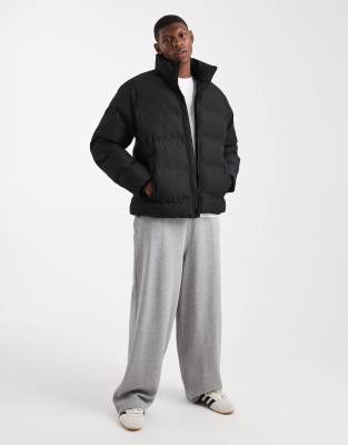 Jack & Jones Thick Puffer In Black