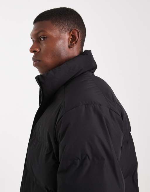 Jack & Jones thick puffer jacket in black