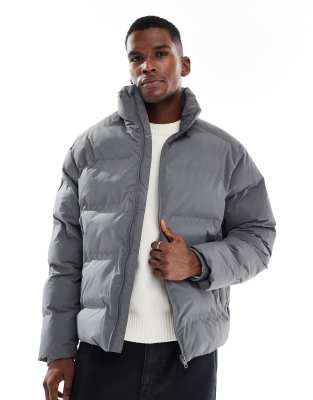 Jack & Jones Jack & Jones thick puffer jacket in grey