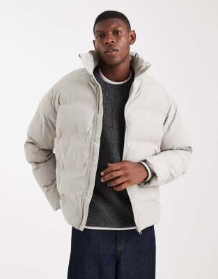Jack & Jones Thick Puffer Jacket In Green