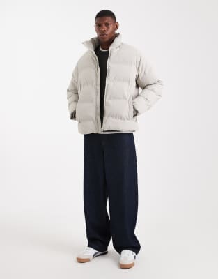 Jack & Jones Thick Puffer Jacket In Green