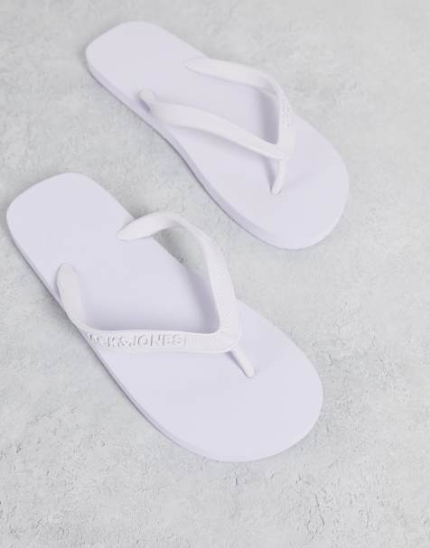 Jack & Jones thongs in white - view 1