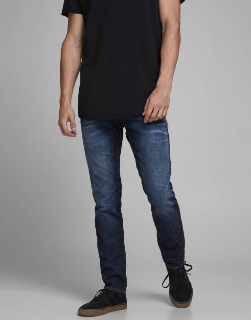 Jack & Jones - Tim - Denimjeans med lige ben i mørk vask