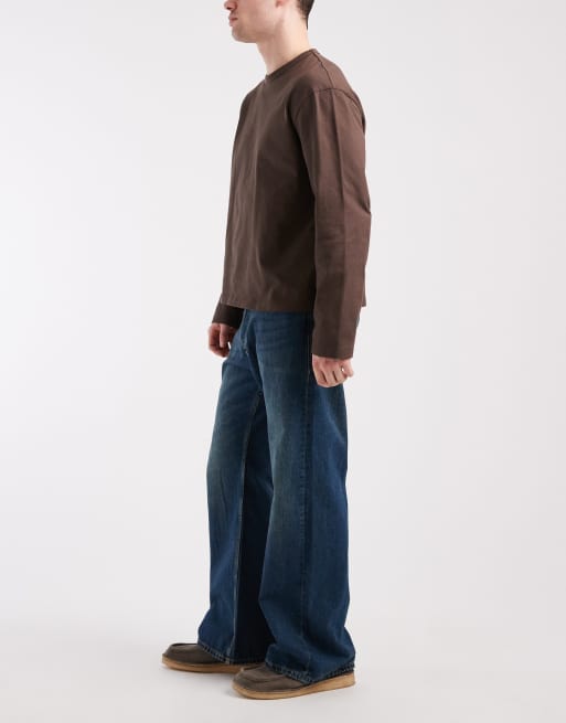 Jack & Jones – Toby – Mellanblå, utsvängda jeans, 3 av 5