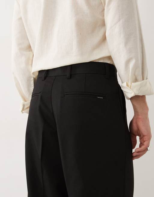 Jack & Jones - Toby - Skræddersyede sorte bukser med brede ben, 4 af 7
