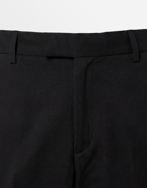 Jack & Jones – Toby – Svarta, figursydda byxor med vida ben, 8 av 9