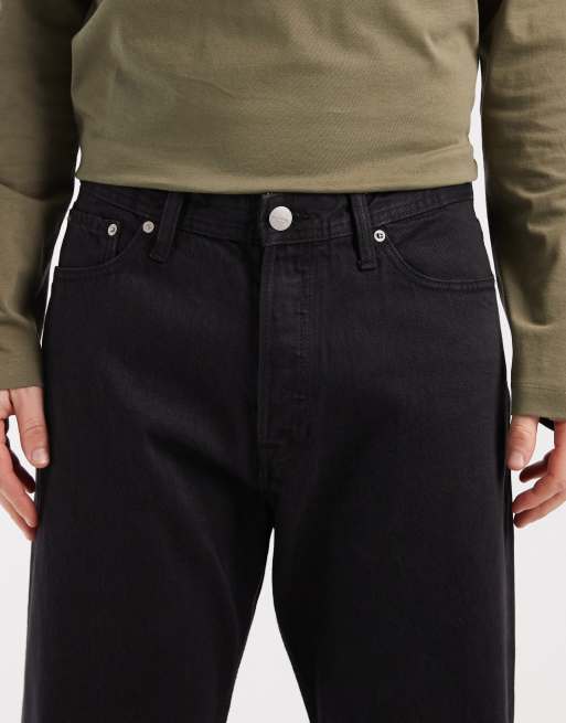 Jack & Jones – Toby – Svarta, utsvängda jeans, 5 av 5