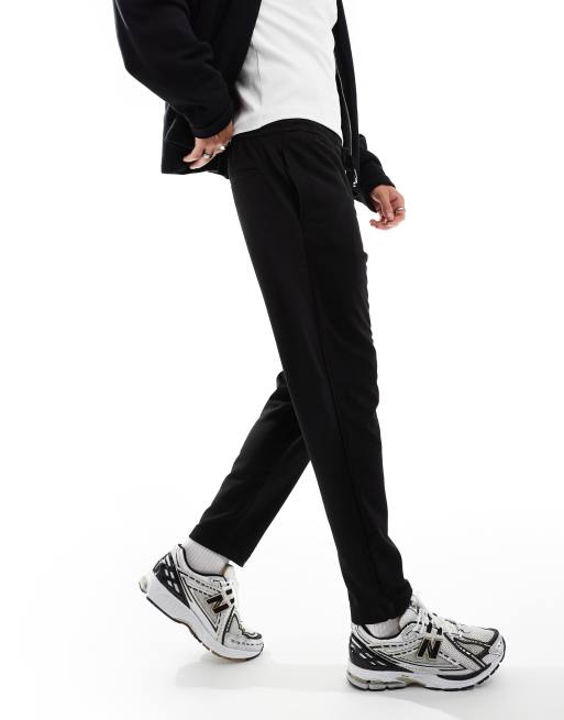 Jack & Jones - Toelopende nette broek met trekkoord in zwart , 4 van 5