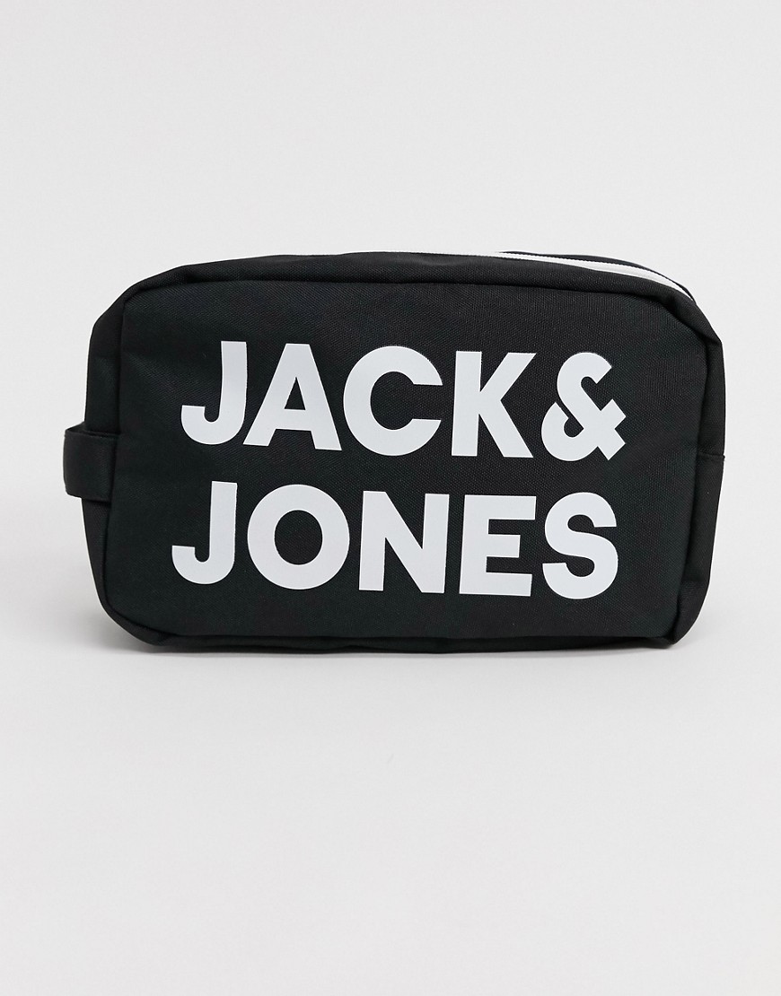 Jack & Jones toiletries bag in black