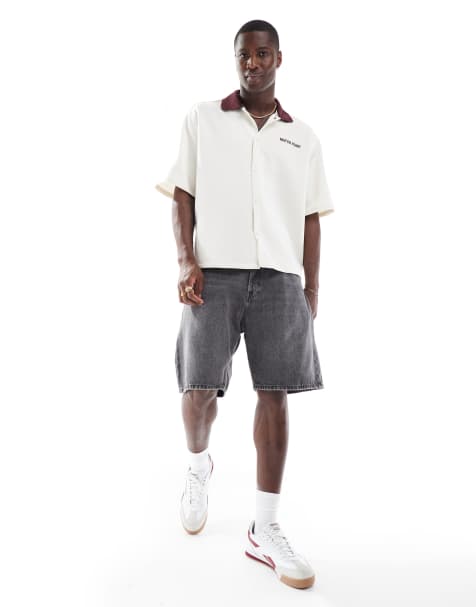 Jack & Jones – Tony – Czarne sprane szorty jeansowe o luźnym kroju - view 1