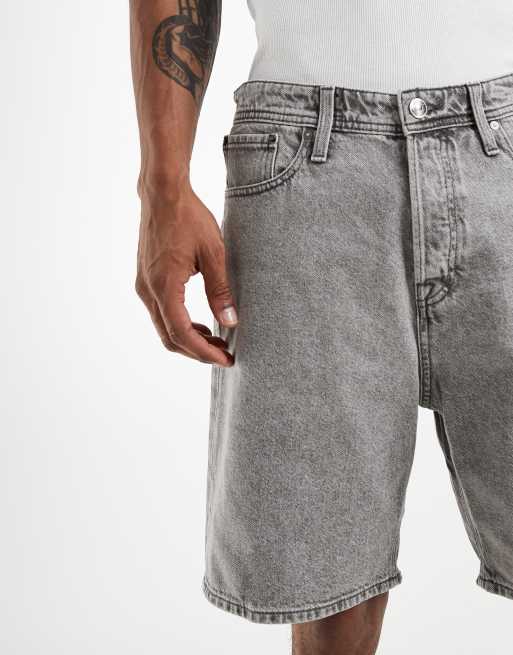 Jack & Jones – Tony – Grå, lediga jeansshorts, 5 av 5