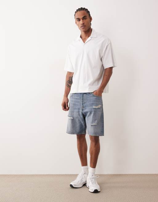 Jack & Jones – Tony – Ljusblå jeansshorts med ledig passform, 2 av 5