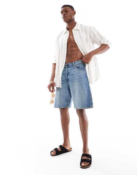 Jack & Jones – Tony – Ljusblå, lediga jeansshorts - view 1