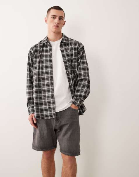 Jack & Jones – Tony – Lockere Jeansshorts in Grau - view 1