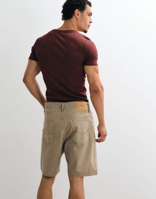 Jack & Jones Tony loose denim shorts in beige, 2 of 5