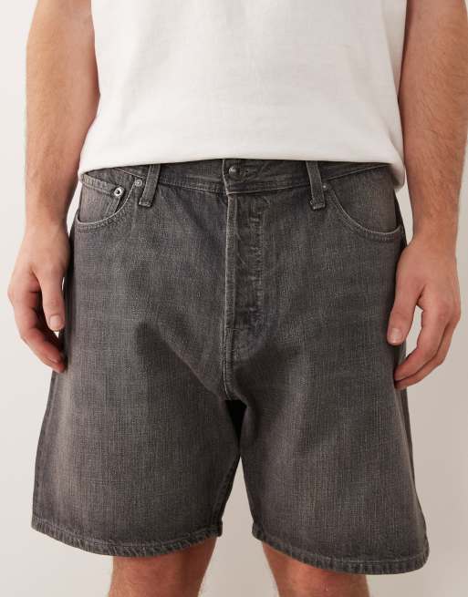 Jack & Jones Tony loose denim shorts in gray, 4 of 5