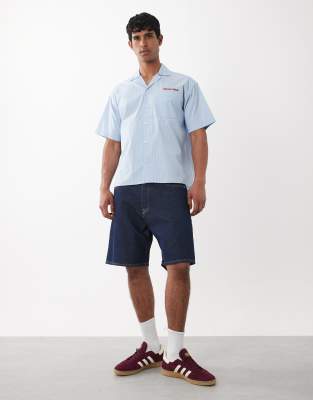 Jack & Jones Tony loose denim shorts in indigo-Blue