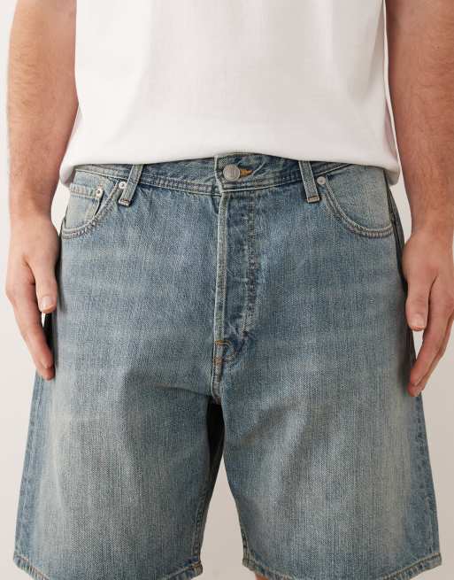 Jack & Jones Tony loose denim shorts in vintage blue, 4 of 5
