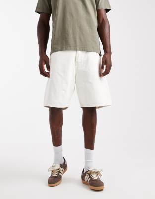 Jack & Jones Tony Loose Fit Denim Shorts In White