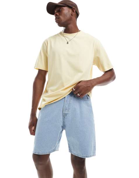 Jack & Jones tony loose fit denim shorts in light blue  - view 1