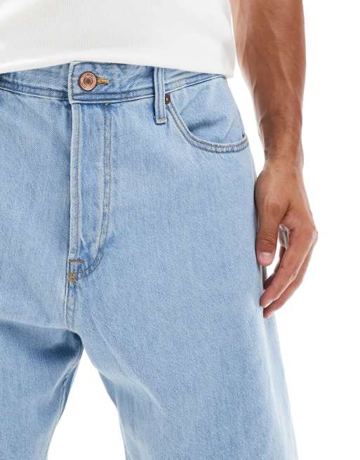 Jack & Jones - Tony - Losvallende denim short in blauw met lichte wassing, 4 van 5