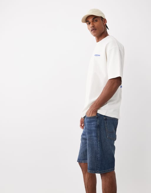 Jack & Jones - Tony - Losvallende denim short in donkerblauw, 3 van 5