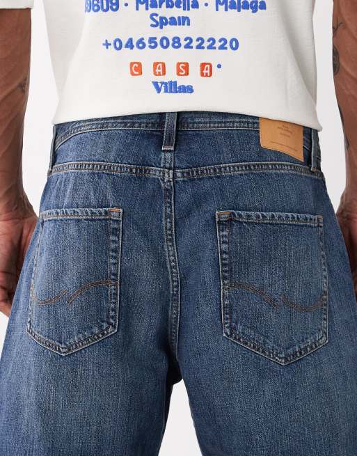 Jack & Jones - Tony - Losvallende denim short in donkerblauw, 4 van 5
