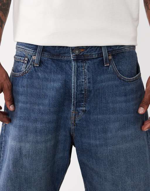 Jack & Jones - Tony - Losvallende denim short in donkerblauw, 5 van 5